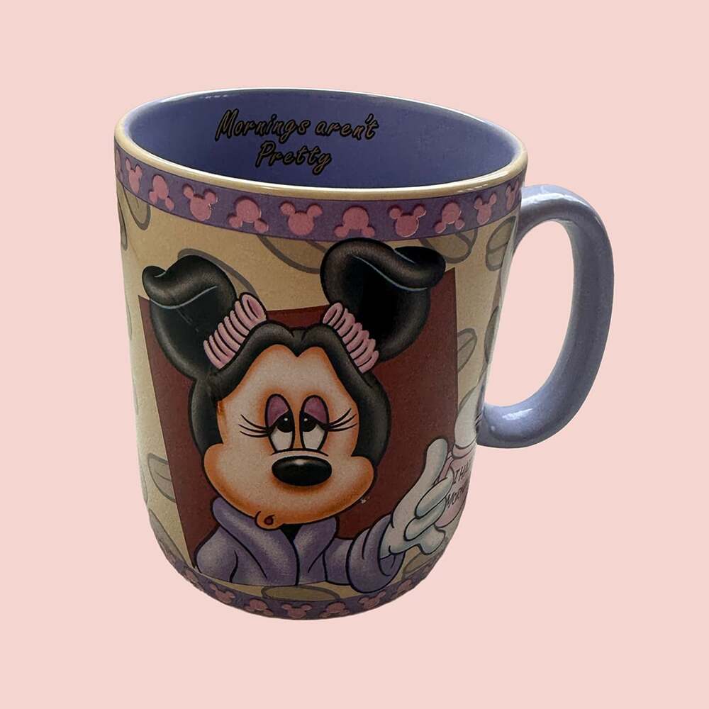 Disney Minnie Mouse "Mornings Aren't Pretty" Ceramic Coffee Mug
